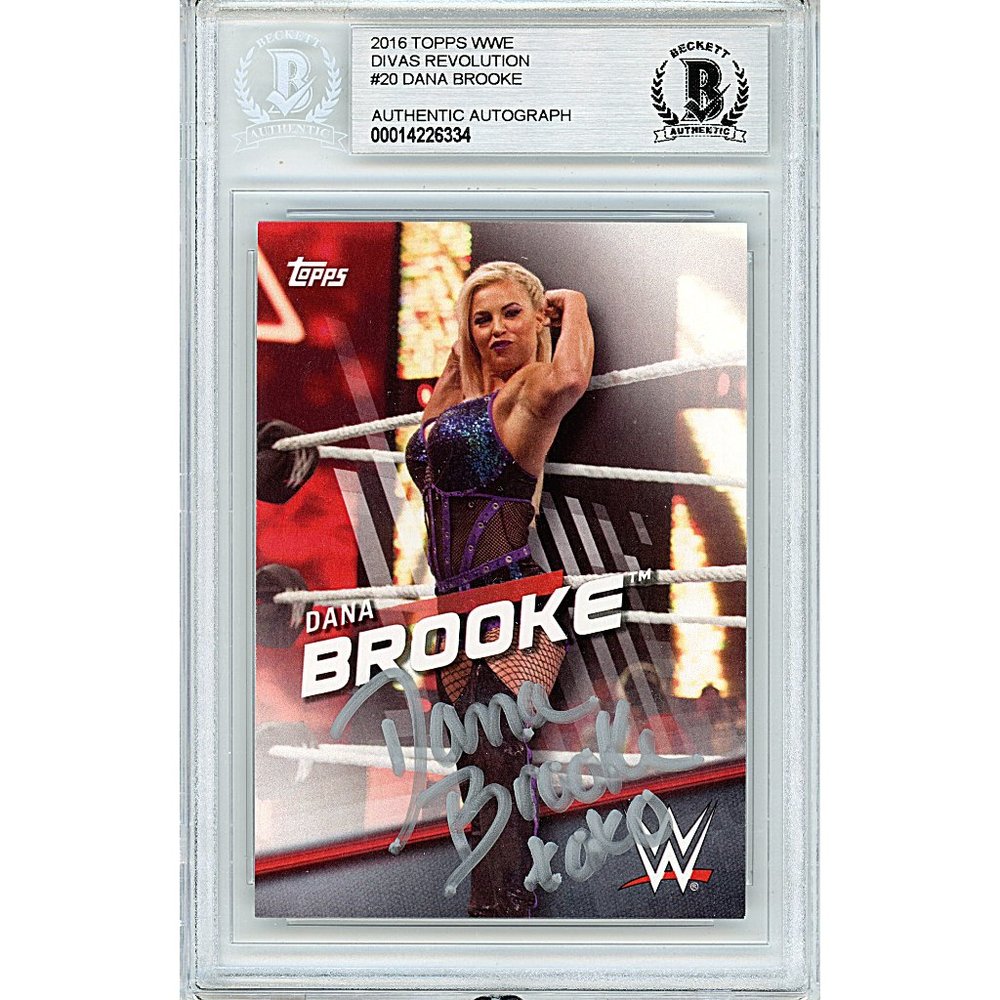 Dana Brooke Signed 2016 Topps WWE Divas Revolution Card Beckett Slab Autograph